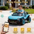 thumbnail image 2 of Track Seven 12V Ride on Car, Licensed Volkswagen Beetle Kids Electric Car with Remote Control, Bluetooth, USB, Rear Storage, LED Light, 2WD, Electric Ride on Toy Car for Kids Toddlers Aged 3+, Blue, 2 of 9