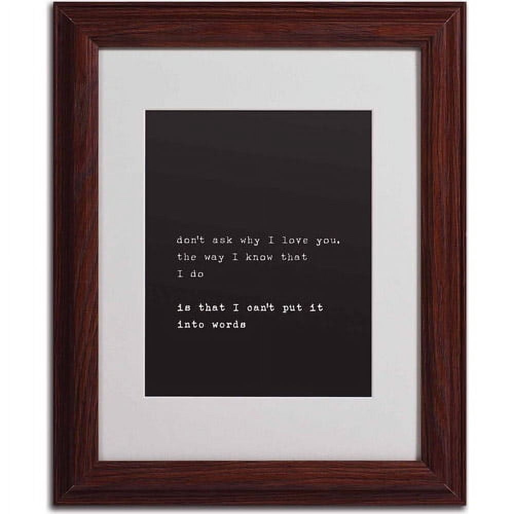 Trademark Fine Art "Why I Love You" Canvas Art by Megan Romo, Wood Frame