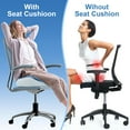 thumbnail image 3 of Memory Foam Seat Cushion for Office Chair, Ergonomic Office Chair Seat Cushion Butt Pillow Pressure Relief Pad with Washable Cover, Coccyx Cushion for Sciatica, Hip, Tailbone Pain Relief, Dark Blue, 3 of 7