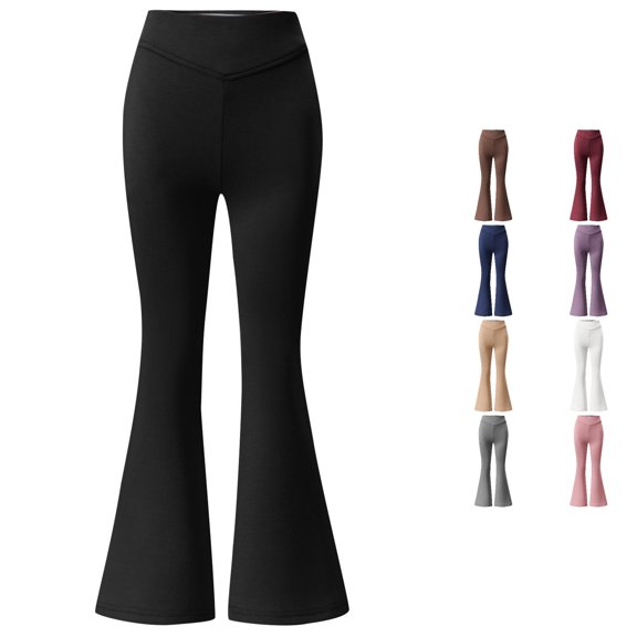 XAOFW Girls Flare Pants School Uniformss Pant Fashionable Wide Leg Flared Trousers For Girls Versatile Bottom 5-6 Years