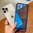 thumbnail image 3 of Compatible for iPhone 13 Pro Max 6.7 Inch Clear Glitter Heart Case, Rainbow Laser Holographic Bling Cute Heart Pattern Case for Women Girls Soft TPU Shockproof Camera Protective - Blue, 3 of 9