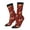 2 Black-1, variant on Vintage Santa Skiing Red Plaid Crew Socks for Men & Women, Breathable Casual Athletic Ankle Socks