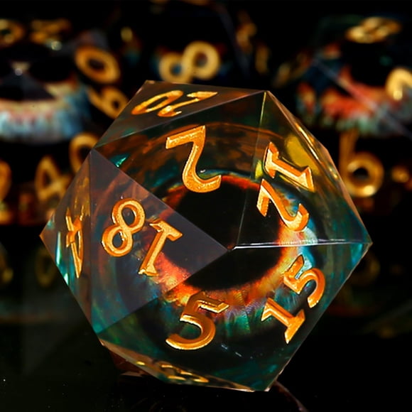 Juego de dados Maywin Dnd, juego de dados de ojo de dragón, juego de dados Ttrpg, dados de juego de dragones y mazmorras