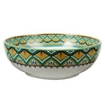 thumbnail image 3 of 16" Round Artistic Ceramic Vessel Sink – Glossy Above-Counter Basin with Hand-Inspired Printed Pattern, 3 of 10