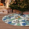 thumbnail image 6 of Sikiie Dinosaurs And Leaves 30-48 inches {designName} Print Christmas Tree Skirt Snowman Xmas Tree Skirt with Edge Christmas Decorations for Holiday Party48", 6 of 7