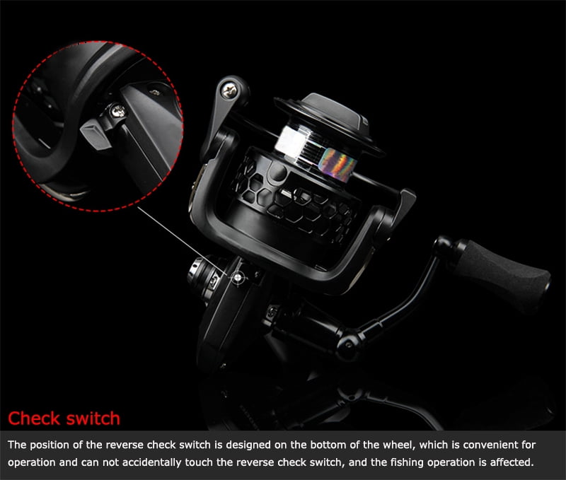TECHTONGDA One-handed Reel All Metal Double Cup TSP2000 12 Axis Spinning Fishing Reel Left and Right Hand Interchange