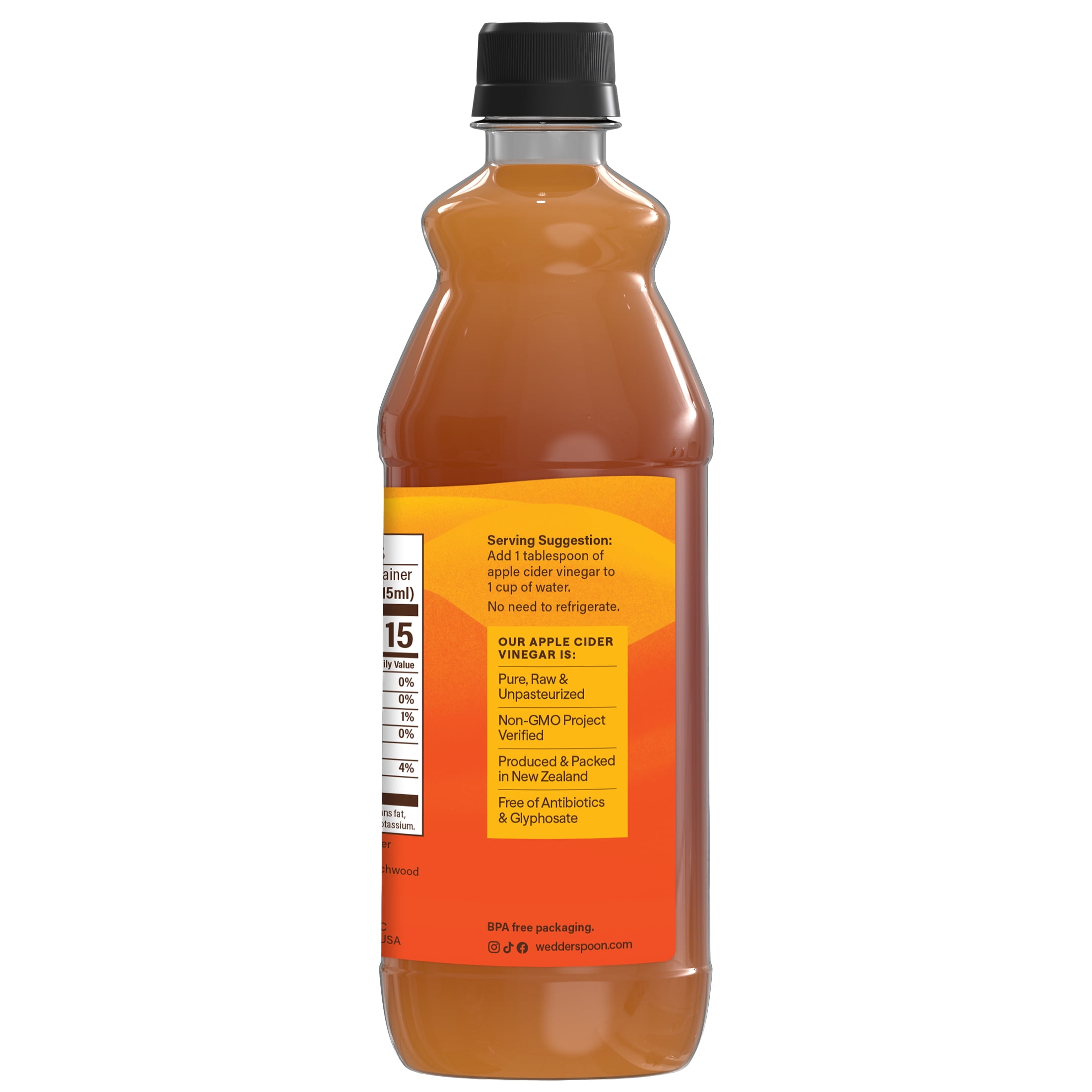 Wedderspoon Apple Cider Vinegar with Monofloral Manuka Honey & The Mother, 25 fl oz