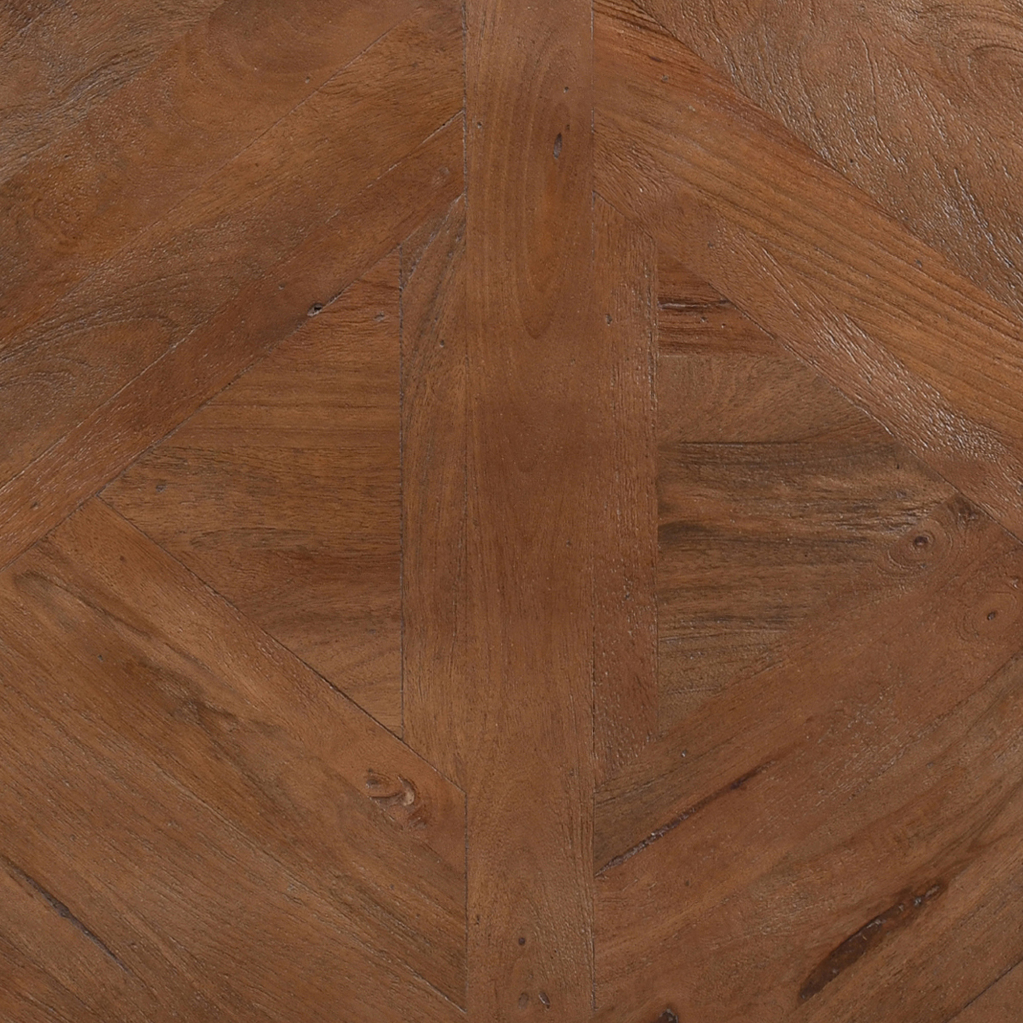 Ox Bay Quia 84" Wood Herringbone Rectangular Dining Table for 6 to 8 Person, Farmhouse Kitchen Table, Natural Finish