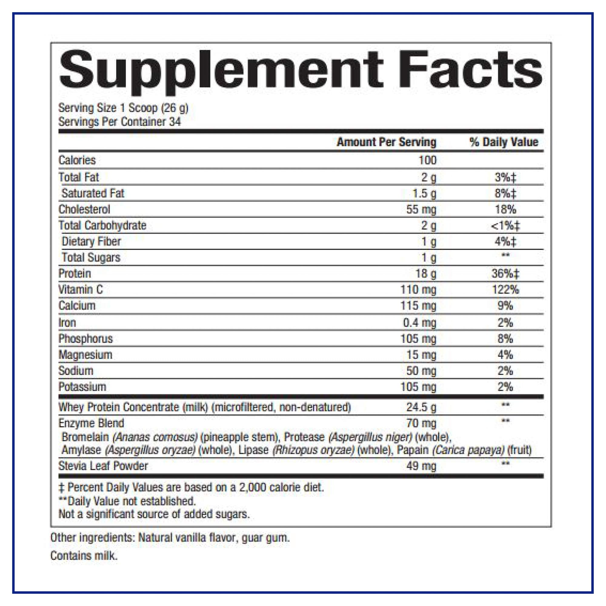 Natural Factors Whey Factors, Grass Fed Whey Protein Concentrate, Aids Muscle Development and Immune Health, French Vanilla, 2 lb