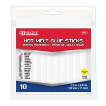 BAZIC Hot Melt Glue Sticks Dual Temp 3.9" x 0.43" (10/Pack), 24-Packs