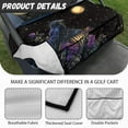 thumbnail image 5 of Binienty Crows Golf Cart Seat Cover Towel Blanket 2 Passenger Universal Golf Cart Seat Covers with Front Pockets Anti-Skid Easy to Install Golfcart Cushion Protector 52x32 Inch, 5 of 7
