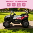 thumbnail image 2 of Xuanlur 12V 4.5AH Ride on UTV for Kids, Electric Car w/Parents Control & App Control, 25W*2 Motors Battery Powered w/Slow Start, Swing Function, Lights, Music, Ride on Toy for Kids Aged 3-6, Black, 2 of 7