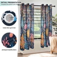 thumbnail image 3 of Yayeee Window Curtains Light Filtering 63"x52" Grommet Panel Pair Home Living Room Decor, Pink Christmas Splendor, 3 of 7