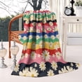thumbnail image 2 of Pioneer Flower Floral Print Pattern Blanket,Comfortable Soft Lamb Wool Throw Blanket,All Season,Warm Lightweight Blankets for Sofa Bed Couch Living Room Chair,50"x60", 2 of 4