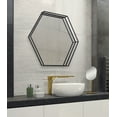 thumbnail image 5 of Kate And Laurel Felicia Modern Hexagon Mirror, 30" x 30", Black, Geometric Accent Mirror For Wall, 5 of 8