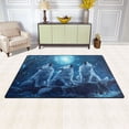 thumbnail image 3 of Carpet Mat with Memory Foam Ultra-Soft and Non-Slip Area Rug 60"x39" Three Blue Wolves, 3 of 7