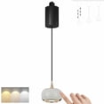 thumbnail image 1 of FSLiving Lumière de Rail Réglable en Hauteur, Lumière Suspendue H-Type Rétractable, Lumière LED Dimmable, Variateur Tactile Manuel, Lumière d'Intérieur pour Îlot, Accent Citrouille, 3 Couleurs, Mini Lampe Downlight, Blanc - 1 Ensemble, 1 of 8