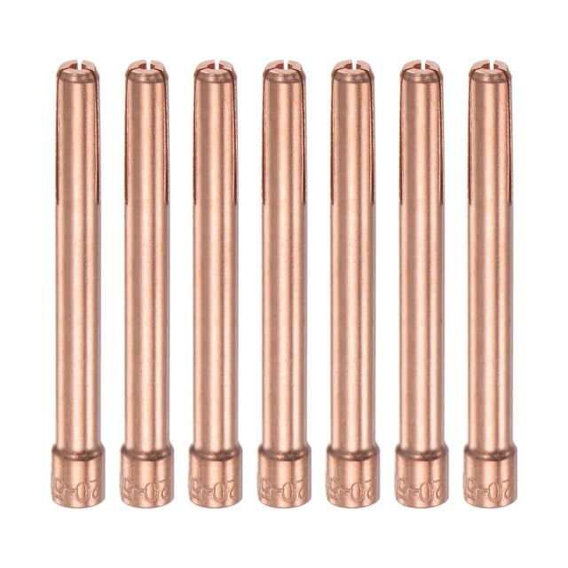 Unique Bargains TIG Collet 2x50mm Stubby Collet Tungsten Electrode Collet Tips Replacement 10 Pack