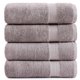 thumbnail image 1 of Juego de toallas de baño LANE LINEN, 100% algodón, 4 unidades, 35 x 66 cm, color platino, 1 of 9