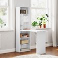 thumbnail image 2 of HOMCOM Bureau Convertible avec Tableau Blanc et Étagère Table Multifonction, Blanc, 2 of 10