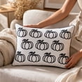 thumbnail image 4 of Halloween Pumpkin Throw Pillow Black/White Decorative Pillow for Couch and Bed 14" x 20", 4 of 6