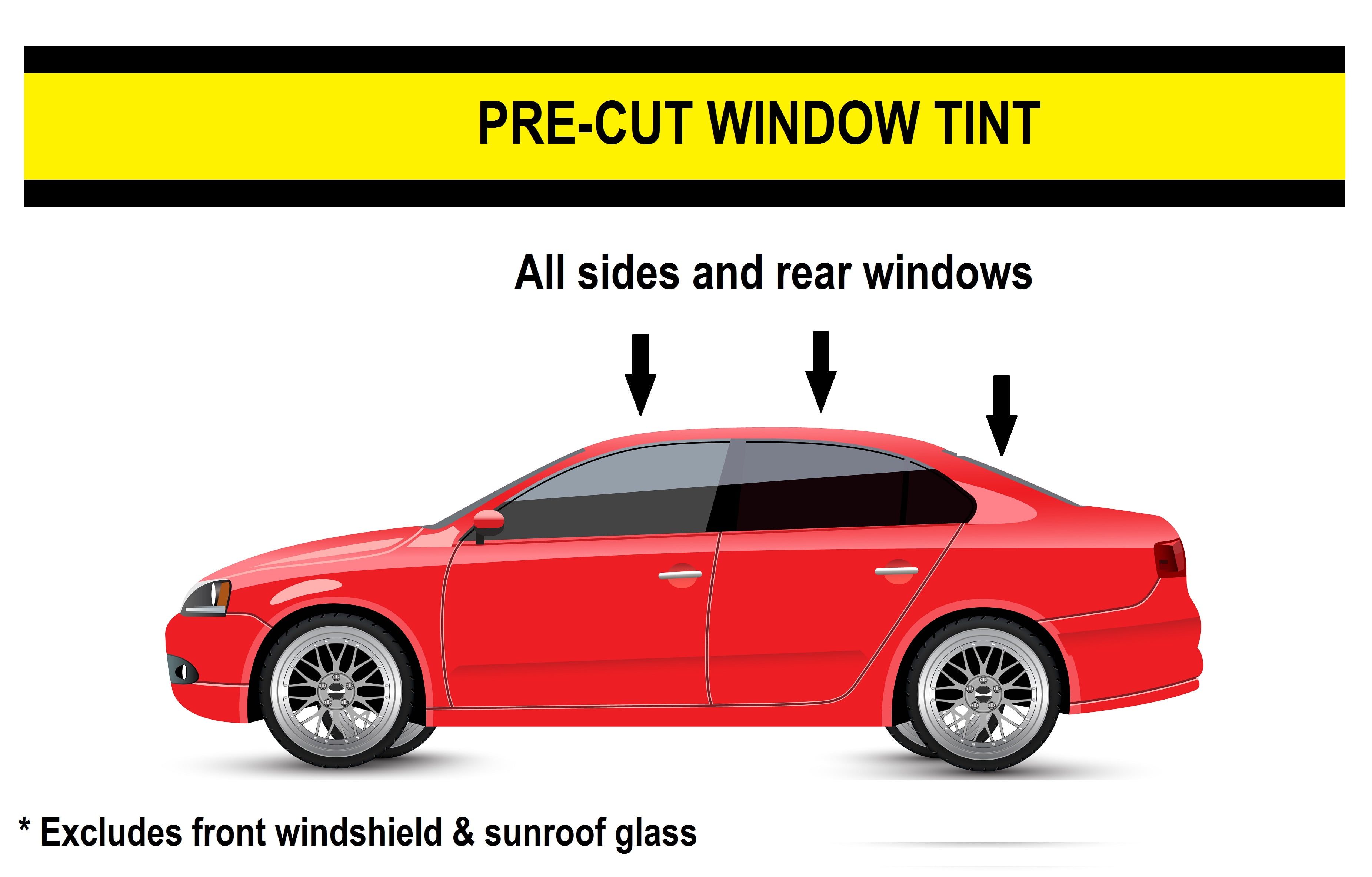 Precut Tint Front Two Door Windows Any Shade % for 2004-2010 Toyota Sienna 
