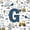 White Blue G, variant on Feelyou Construction Letter Y Bed Sheets for Boys, Cute Cartoon Truck King Sheets for Bedroom, Blue, 4pcs