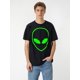 thumbnail image 1 of Green Alien Head T-Shirt Cotton Fun Design DIYMen's Soft breathable Summer and winter comfortable casual sports Halloween and Christmas gifts Tee For Adult, Men, Women, Teen, Teenager, Adole, 1 of 6