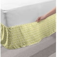 thumbnail image 2 of Geometric Bed Skirt, Modern Zigzag Lines Turned into All Directions in Repetitive Pattern Art, Elastic Bedskirt Dust Ruffle Wrap Around for Bedding Decor, 4 Sizes, Pale Khaki White, by Ambesonne, 2 of 2