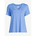 thumbnail image 3 of Joyspun Women's V-Neck Sleep T-Shirt, Sizes S to 3X, 3 of 6