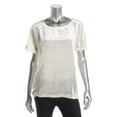 thumbnail image 2 of Lucky Brand Womens Velvet Contrast Embellished T-Shirt, Off-White, X-Small, 2 of 2