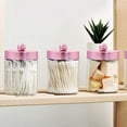 thumbnail image 6 of Acrylic Bottle Storage Jar with Cotton Swab Case, Holder Dispenser for Bathroom Vanity, Clear Canister Jar for Cotton Balls Swabs Pads, Small Container Organizer, Stylish Makeup St Makeup Organizers, 6 of 9