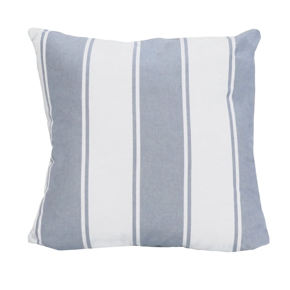 Stratton Home Decor Blue Stripe Pillow