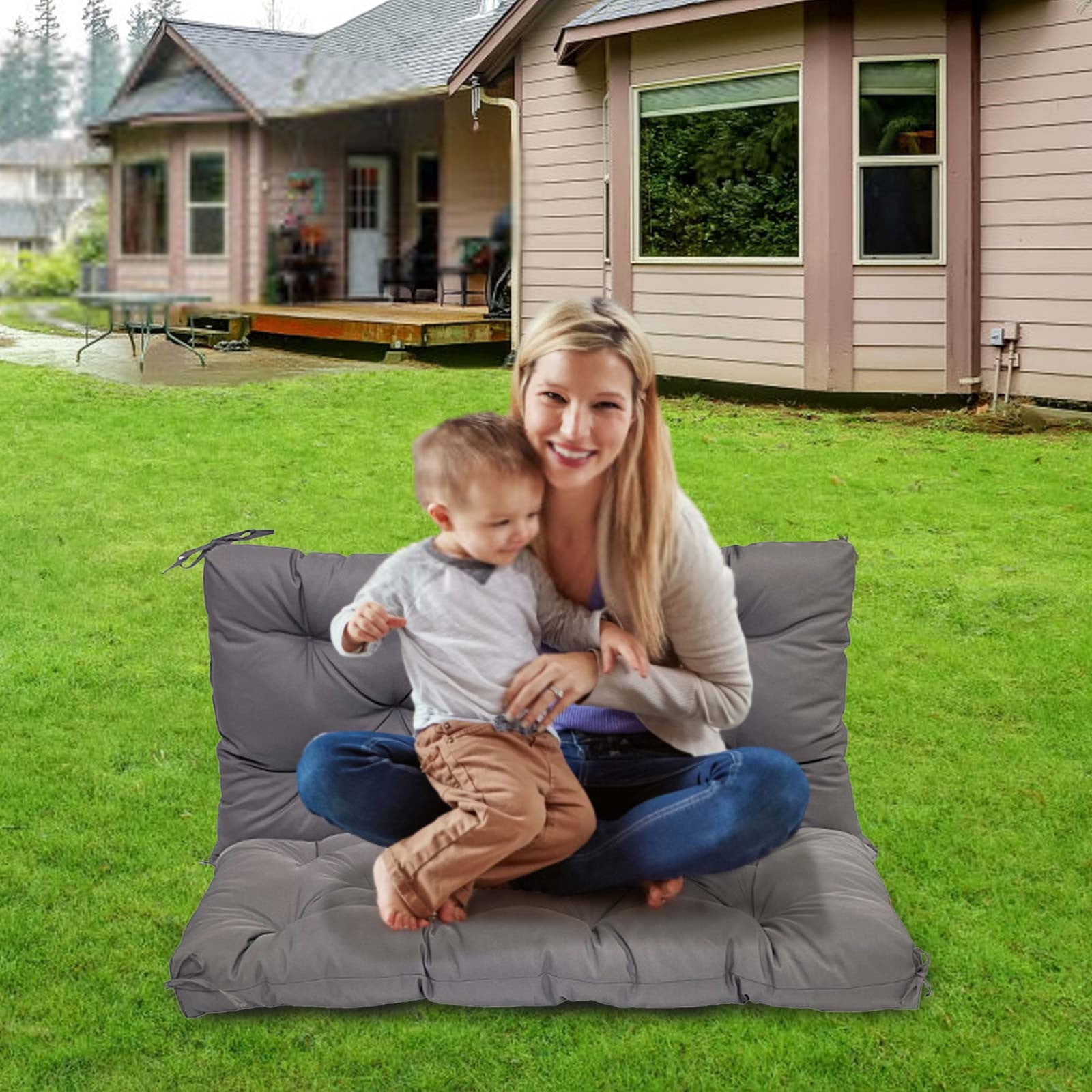 YIMWNYI Outdoor Porch Cushions Waterproof 3 Seater Chair Cushions Thick Patio Furniture Cushions Replacement for Garden, Non-slip Easy to Clean, Stylish Patterns, Weather Resistant