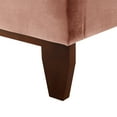 thumbnail image 3 of Inspired Home Saverio Velvet Platform Bedframe Full Size Tufted Modern and Contemporary, Blush, 3 of 9