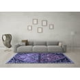 thumbnail image 3 of Ahgly Company Machine Washable Indoor Rectangle Persian Blue Traditional Area Rugs, 5' x 8', 3 of 4