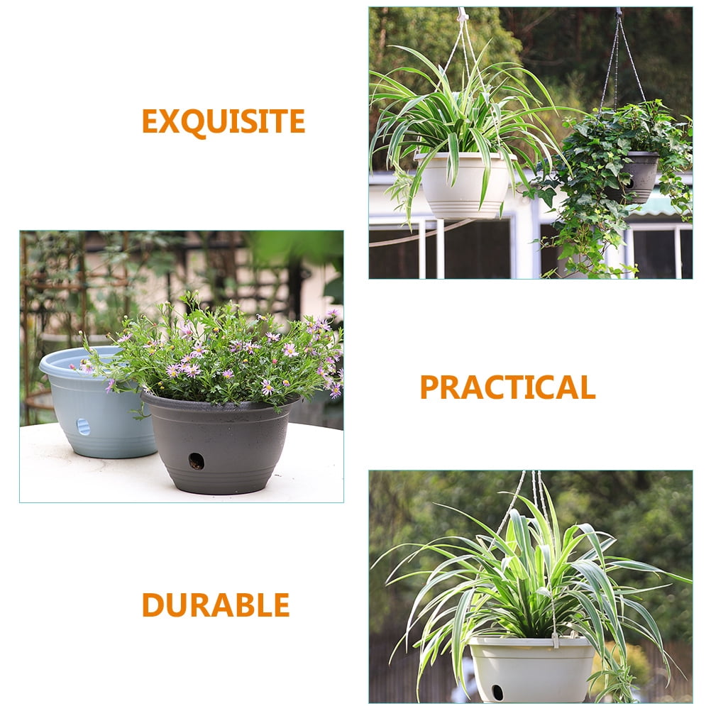 YOSADIER Balcony Hanging Pot Thicken Design Hanging Planter Pots 3Pcs