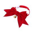 thumbnail image 3 of opvise Adorable Exquisite with Bell Pet Kitten Cat Velvet Bowknot Neck Strap Pet Collar Red, 3 of 8