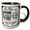 Black/White, variant on 3drose, Queen City Bicycle Shop Advertisment 3, 15oz Mug