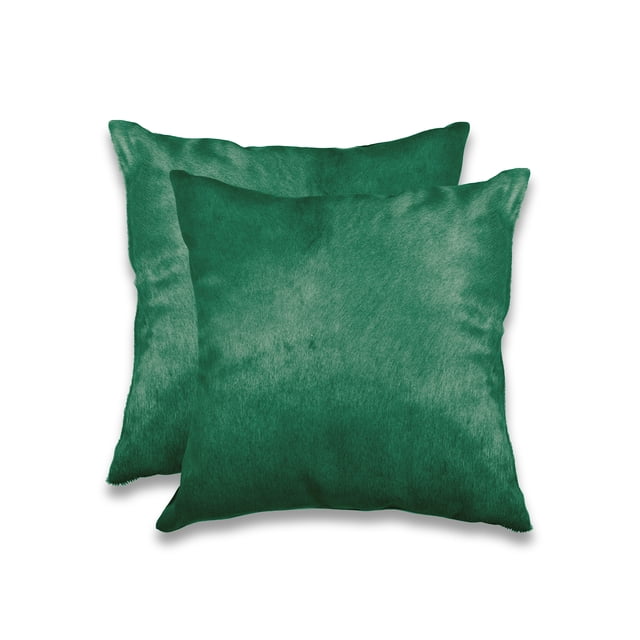 Natural Torino Geneva Color Cowhide Pillow | 2-Pack | 18"x18"
