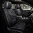 thumbnail image 1 of Car Seat Covers Full Set Faux Nappa Leather Seat Covers for Cars Breathable Front Seats with Lumbar Support and Rear Fit for Automotive Sedans SUVs Pickups, 1 of 9