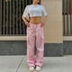 thumbnail image 4 of Pantalones cargo rectos con cordón para mujer talla grande: pierna ancha, holgados e informales, poliéster, transpirables, adecuados para otoño/uso diario, varias tallas, 4 of 8