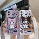 thumbnail image 2 of Sanrio Kuromi-funda de teléfono de silicona con cordón 3D, carcasa suave anticaída para iPhone 14, 13, 12, 11 Pro Max, XR, XS MAX, X Girl Fivean unisex, 2 of 2