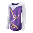 thumbnail image 2 of Long Sleeve Gymnastics Leotards Athletic Ballet Dance Unitard For Little Girls 5-12Y, 2 of 3