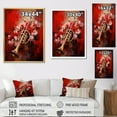 thumbnail image 4 of Designart "Triumph Of The Regal Red Trumpet I" Music Floater Framed Canvas Prints, 4 of 5