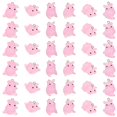 thumbnail image 2 of 1 box 36pcs 6 styles Luminous Translucent Resin Pendants with Platinum Tone Iron Loops Cartoon Pig Charm Glow in Dark Pink 21.5~24.5x15.5~22x13~17.5mm Hole: 2mm 6pcs/style, 2 of 6