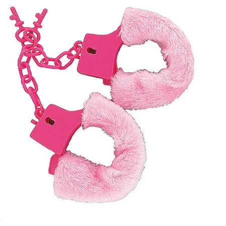 Bachelorette Lei - Bachelorette Furry Wrist Cuffs, Pink, 1ct
