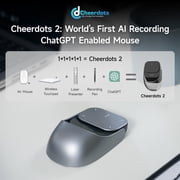 CheerTok Cheerdots 2 Wireless Touchpad All-in-one Pocket AirMouse AI Recording ChatGPT Enabled Mouse Presenter Smart Phone Remo