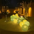 thumbnail image 2 of Guirnalda de luces LED blancas brillantes para Navidad, tamaño L, guirnalda de luces de estrellas, para bodas, fiestas y Navidad, tamaño L, 3 m, 20 bolas de algodón (Tiffany, pilas) Tiffany, 2 of 4