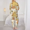 thumbnail image 5 of Bingfone Womens Pajama Sets Groovy Floral Print,Long Sleeve Loungewear Pajamas Set-Small, 5 of 9